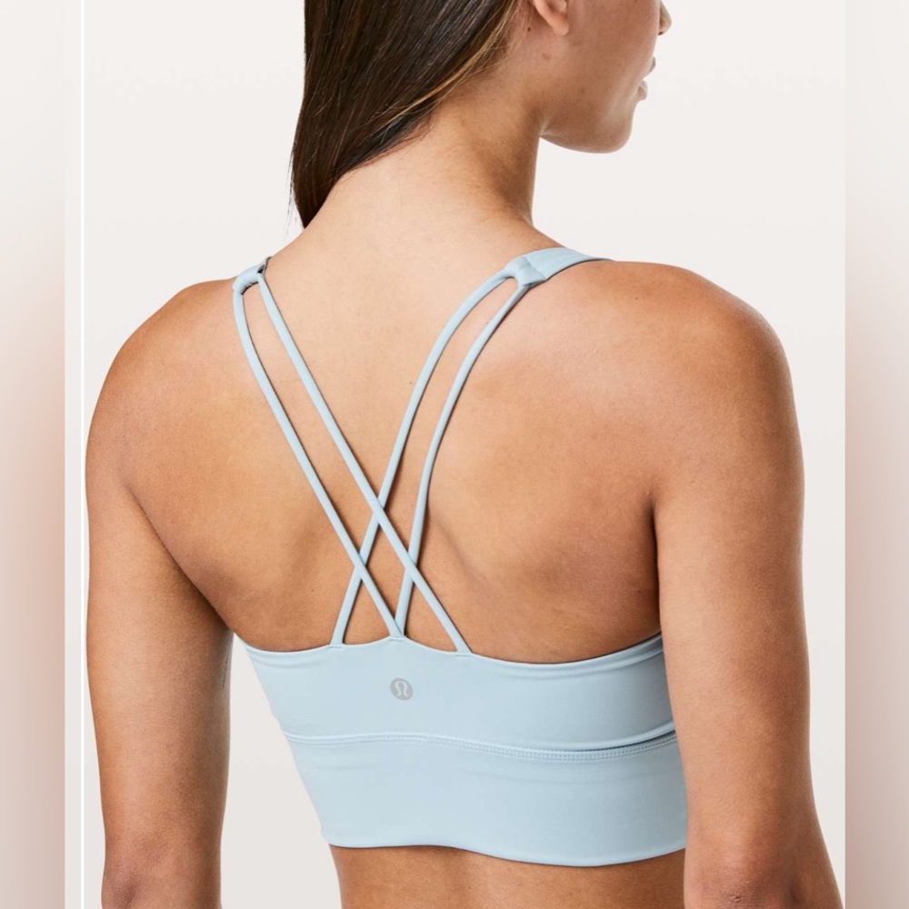 Lululemon Free To Be Bra Long Line Blue Haze NWT 10